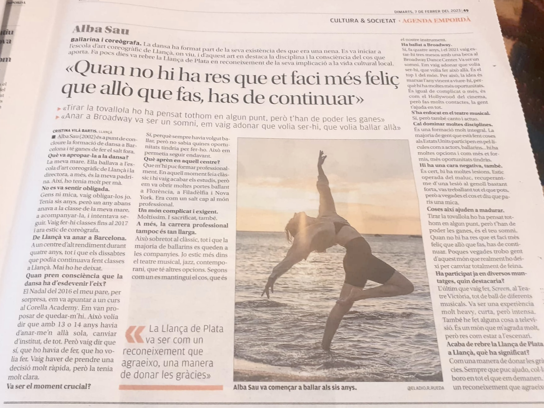 Entrevista diario “Empordà” Febrero 2023